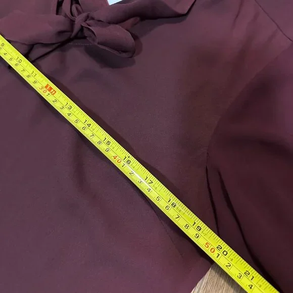 RW&CO. TIE-NECK CHIFFON BLOUSE fits(M/S) - Picture 10 of 14